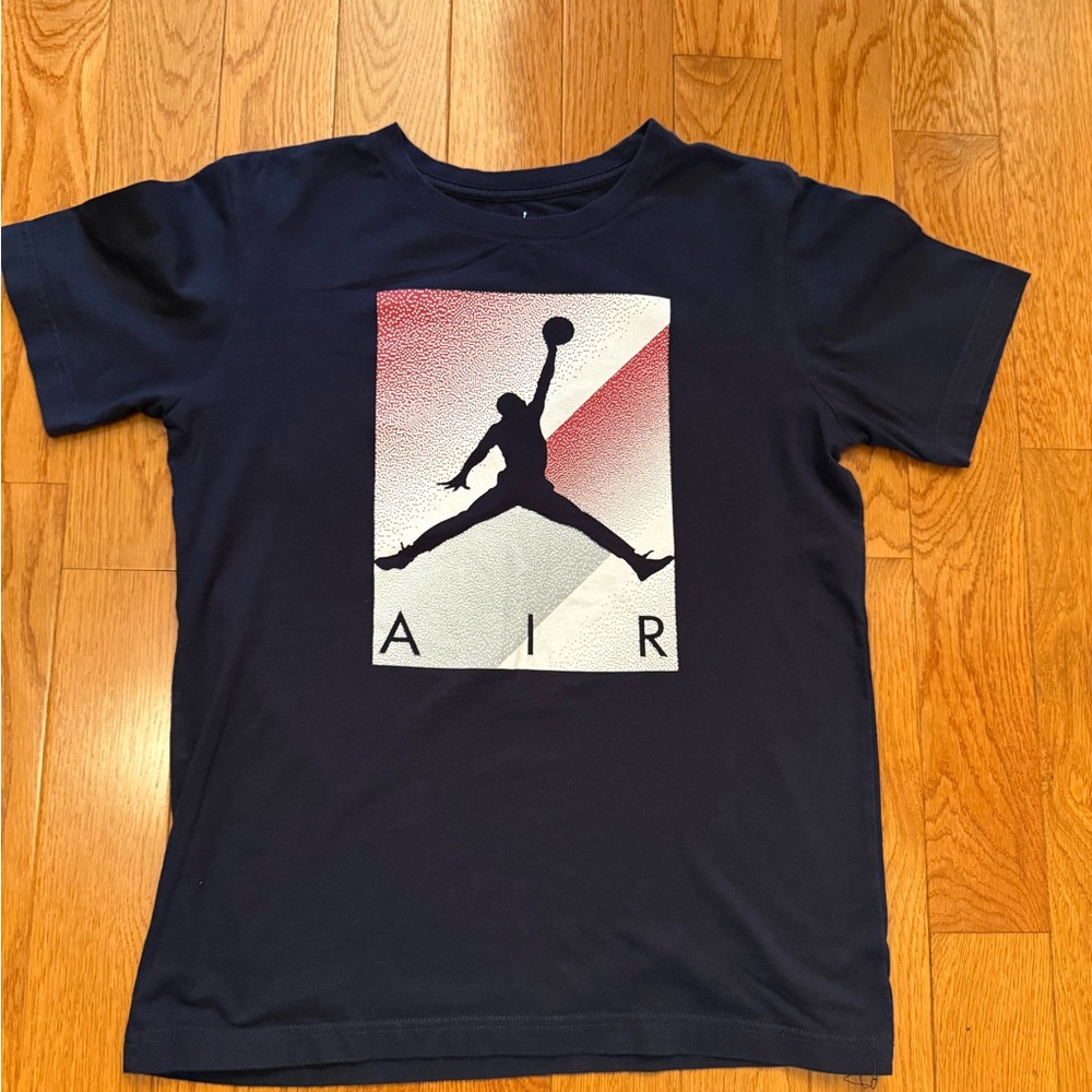 Jordan Kids Navy Blue Jumpman T-Shirt.